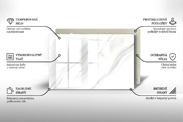 Protège plaque de cuisson Marbre délicat