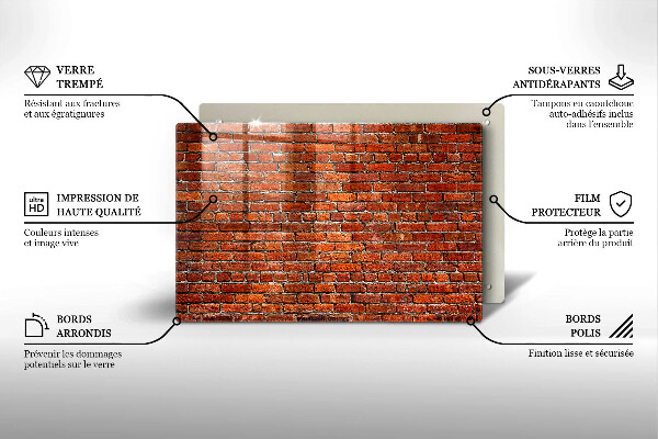 Protège plaque de cuisson Mur de mur de briques