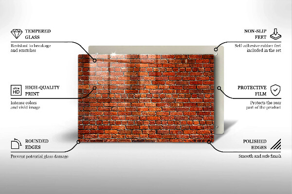Protège plaque de cuisson Mur de mur de briques