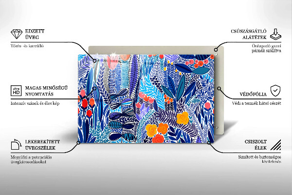 Protection pour plaque de cuisson Prairie peinte