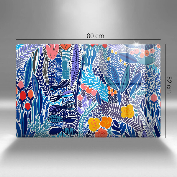 Protection pour plaque de cuisson Prairie peinte