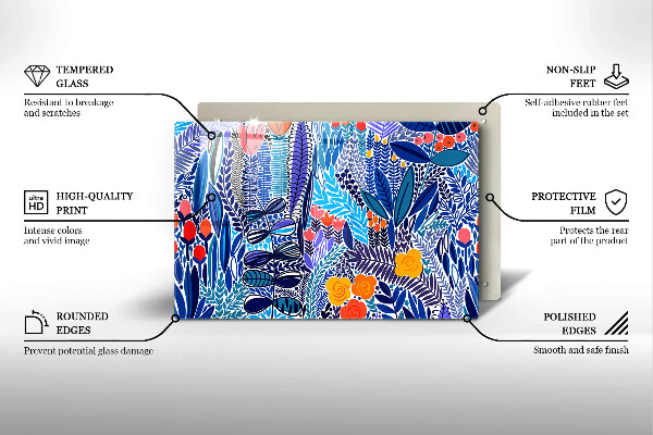 Protection pour plaque de cuisson Prairie peinte