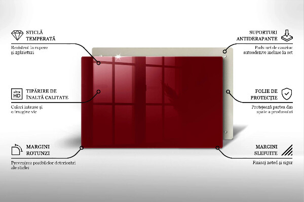 Protège plaque de cuisson couleur bordeaux