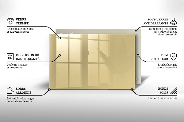 Protège plaque de cuisson Couleur beige
