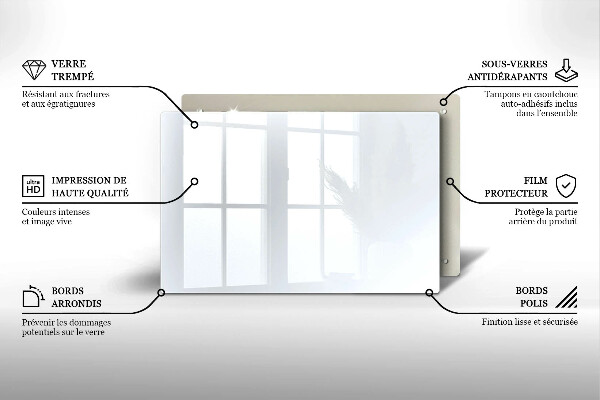 Protège plaque de cuisson couleur blanche