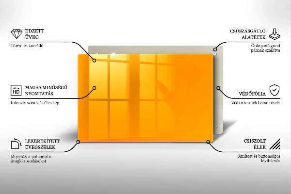 Protège plaque de cuisson Couleur jaune foncé