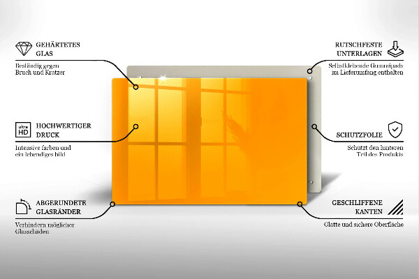 Protège plaque de cuisson Couleur jaune foncé