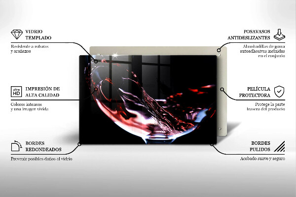 Protège plaque de cuisson Un verre de vin rouge