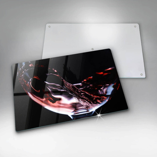 Protège plaque de cuisson Un verre de vin rouge