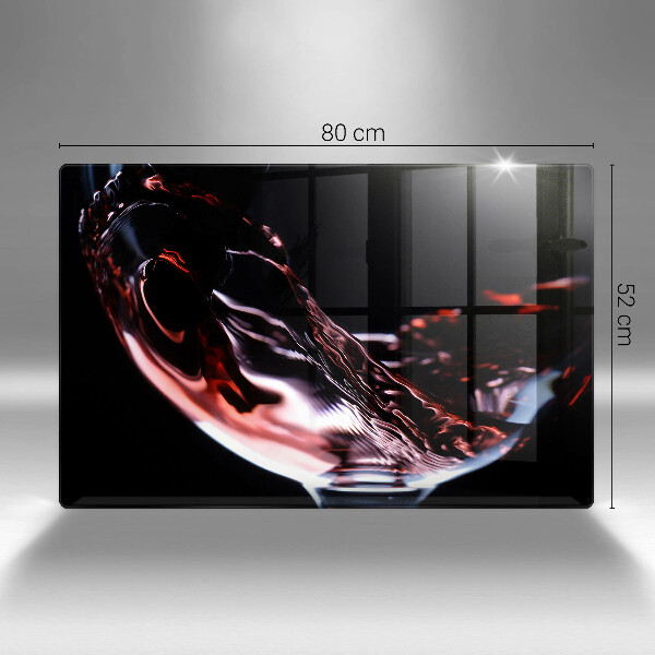 Protège plaque de cuisson Un verre de vin rouge