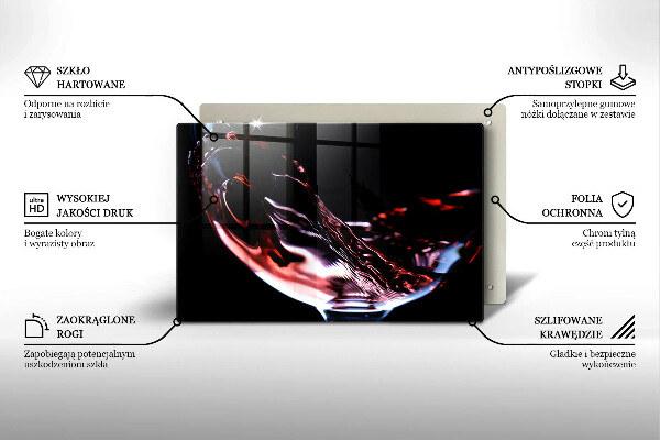 Protège plaque de cuisson Un verre de vin rouge