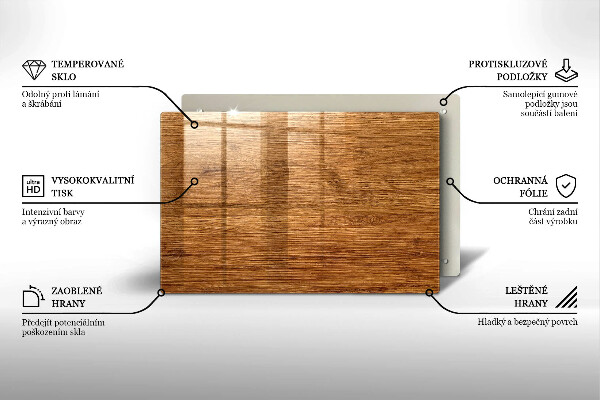 Protège plaque de cuisson Texture de planche de bois