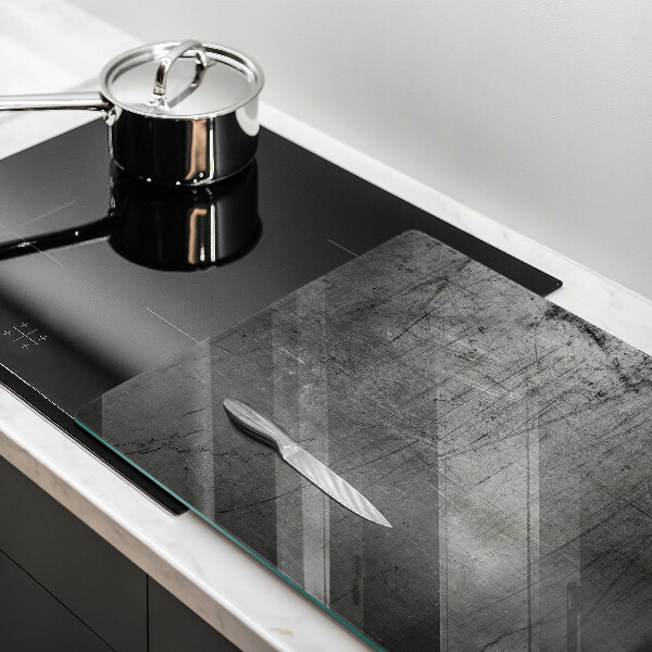 Protège plaque de cuisson Texture métallique