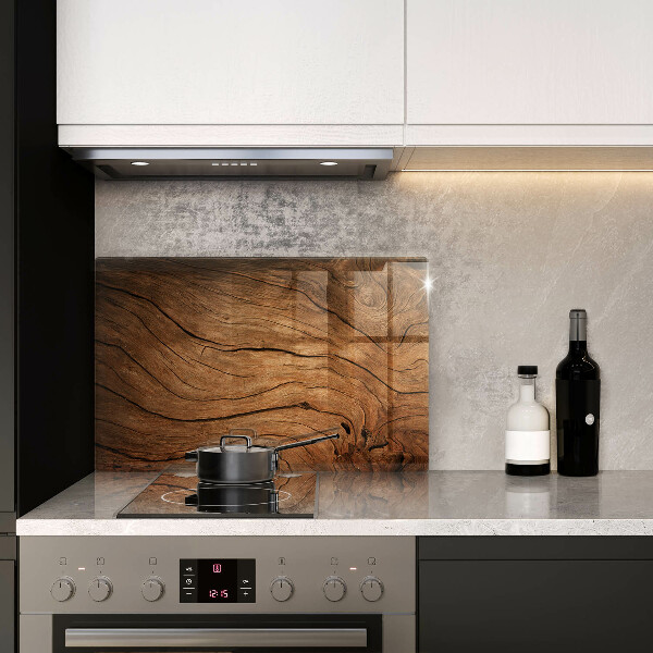 Protège plaque de cuisson Texture de planche de bois