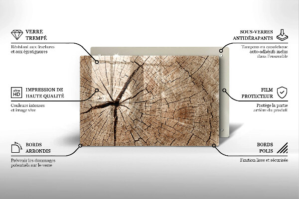 Protège plaque de cuisson Coupe transversale d'un arbre