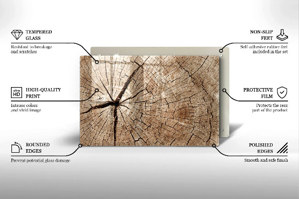 Protège plaque de cuisson Coupe transversale d'un arbre