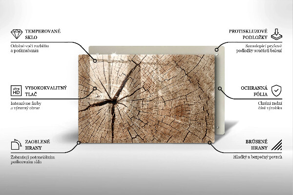 Protège plaque de cuisson Coupe transversale d'un arbre