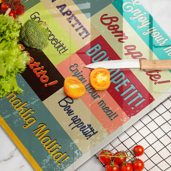 Protège plaque de cuisson Sous-titres Bon appétit langues