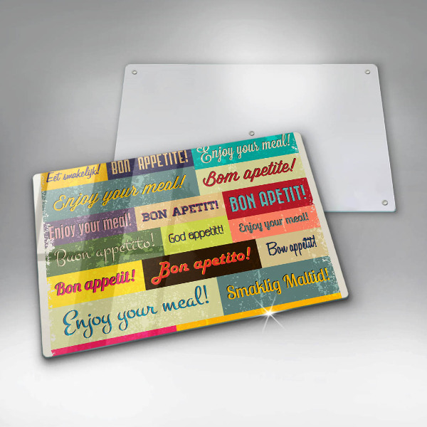 Protège plaque de cuisson Sous-titres Bon appétit langues