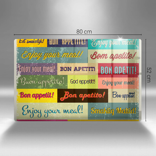 Protège plaque de cuisson Sous-titres Bon appétit langues