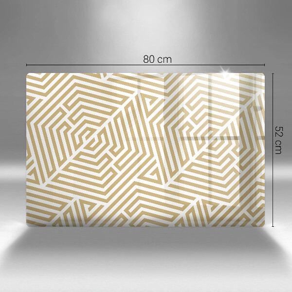 Protège plaque de cuisson Lignes géométriques