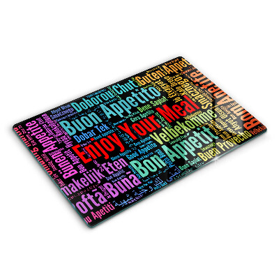 Protège plaque de cuisson Sous-titres Bon appétit langues