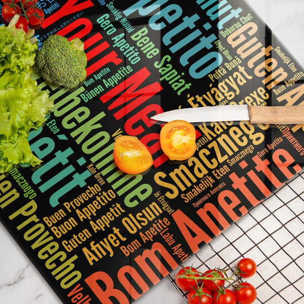 Protège plaque de cuisson Sous-titres Bon appétit langues