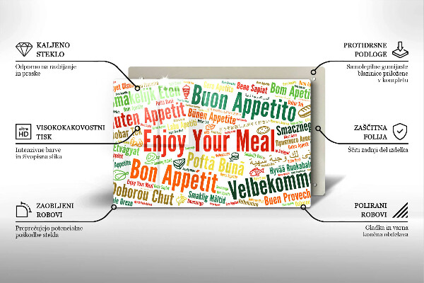 Protège plaque de cuisson Sous-titres Bon appétit langues