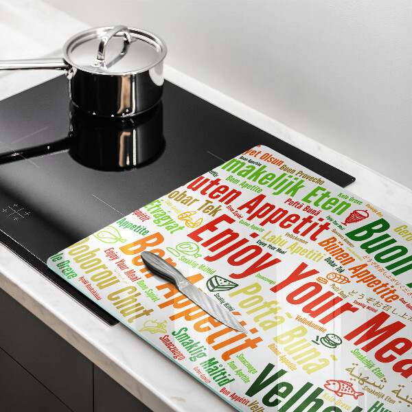 Protège plaque de cuisson Sous-titres Bon appétit langues