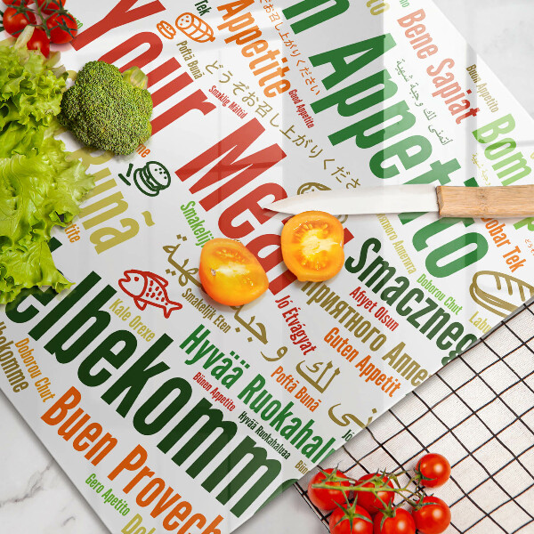 Protège plaque de cuisson Sous-titres Bon appétit langues