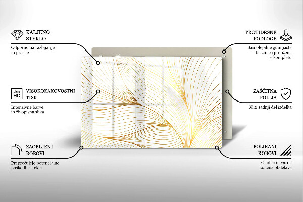Protège plaque de cuisson Modèle de lignes modernes