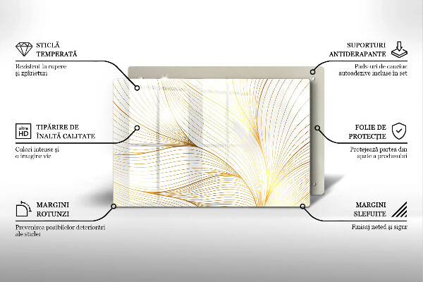 Protège plaque de cuisson Modèle de lignes modernes