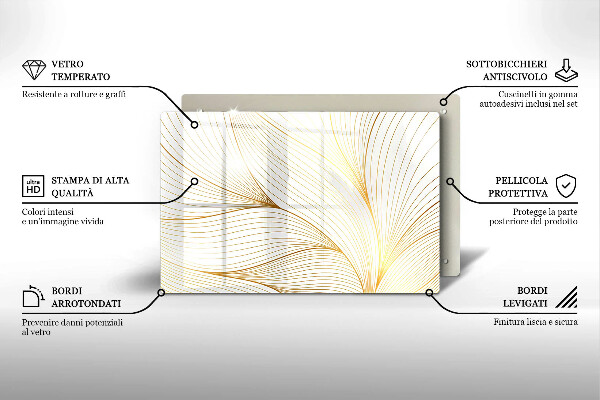 Protège plaque de cuisson Modèle de lignes modernes