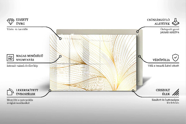 Protège plaque de cuisson Modèle de lignes modernes