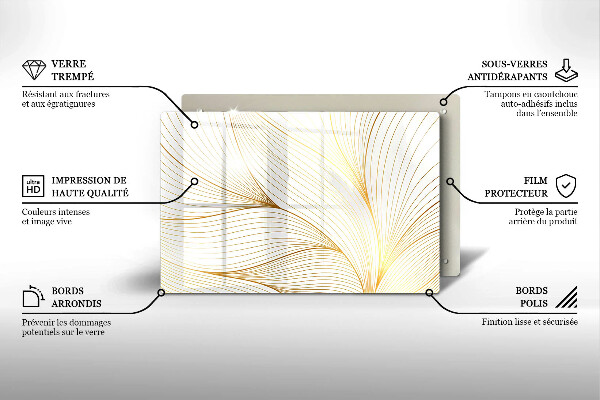 Protège plaque de cuisson Modèle de lignes modernes