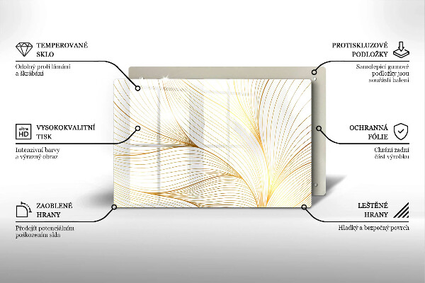 Protège plaque de cuisson Modèle de lignes modernes