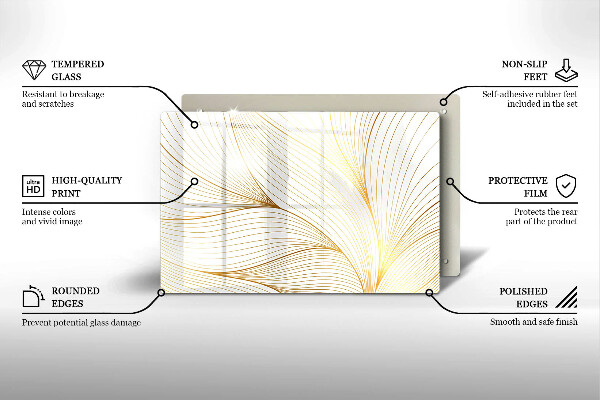 Protège plaque de cuisson Modèle de lignes modernes