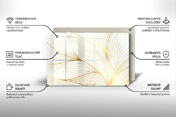 Protège plaque de cuisson Modèle de lignes modernes