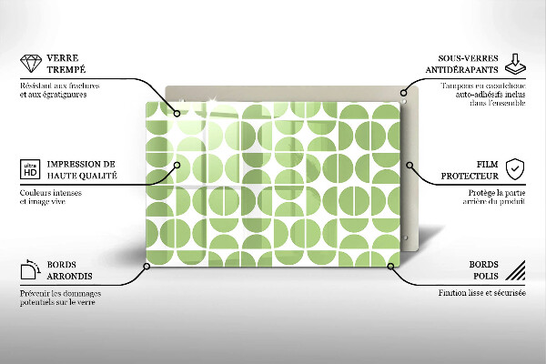 Protège plaque de cuisson Modèle de formes bohèmes