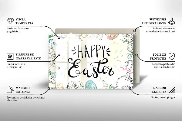 Protège plaque de cuisson Happy Easter