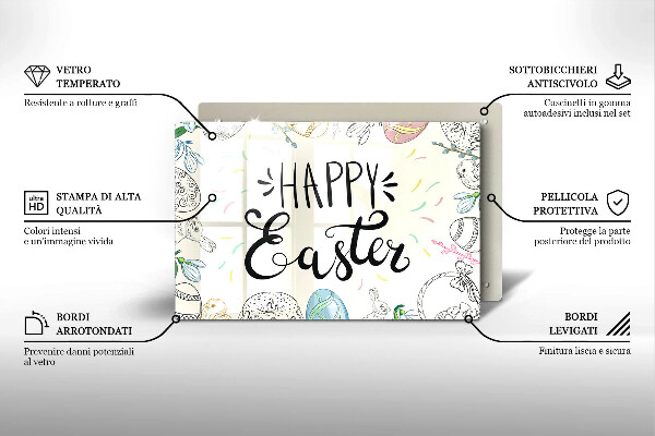 Protège plaque de cuisson Happy Easter