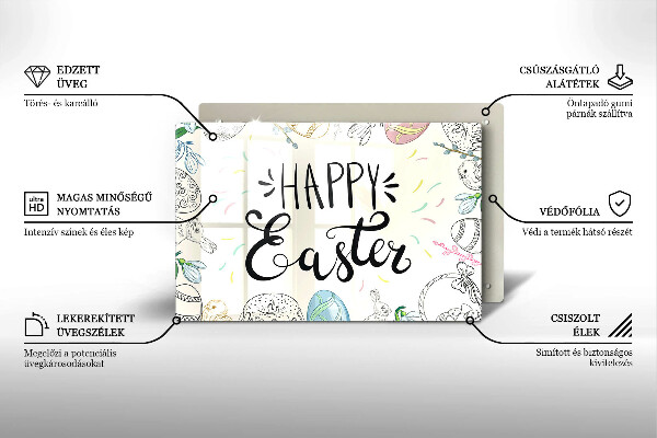 Protège plaque de cuisson Happy Easter