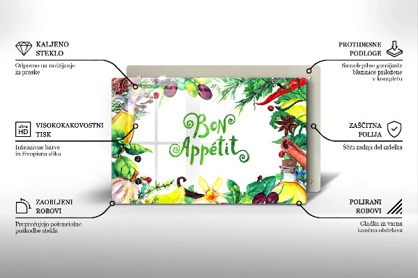 Protège plaque de cuisson Inscription Bon Appetit