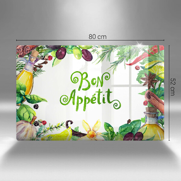 Protège plaque de cuisson Inscription Bon Appetit