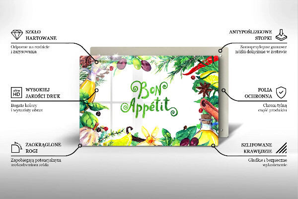 Protège plaque de cuisson Inscription Bon Appetit