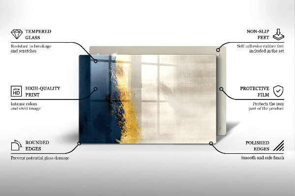 Protège plaque de cuisson Abstraction de l'or