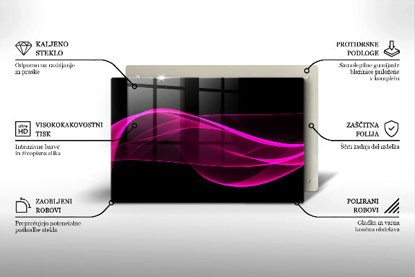 Protège plaque de cuisson Abstraction rose