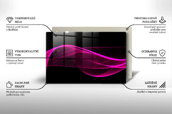 Protège plaque de cuisson Abstraction rose