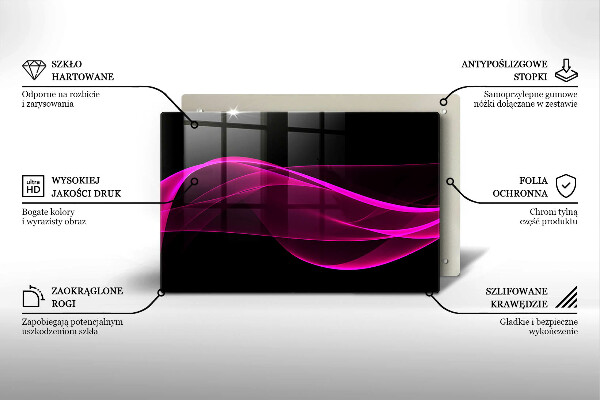 Protège plaque de cuisson Abstraction rose