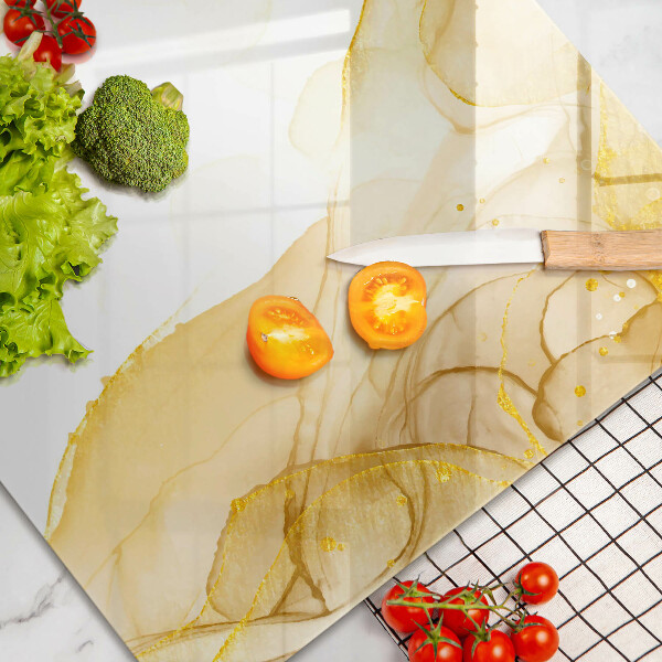 Protège plaque de cuisson Abstraction dorée